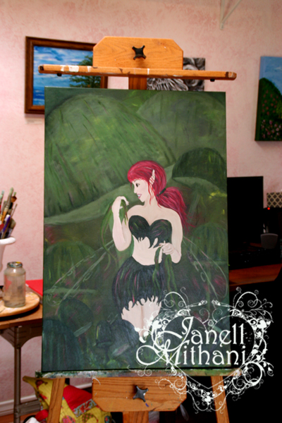 Dancing painting by Janell Mithani, in process