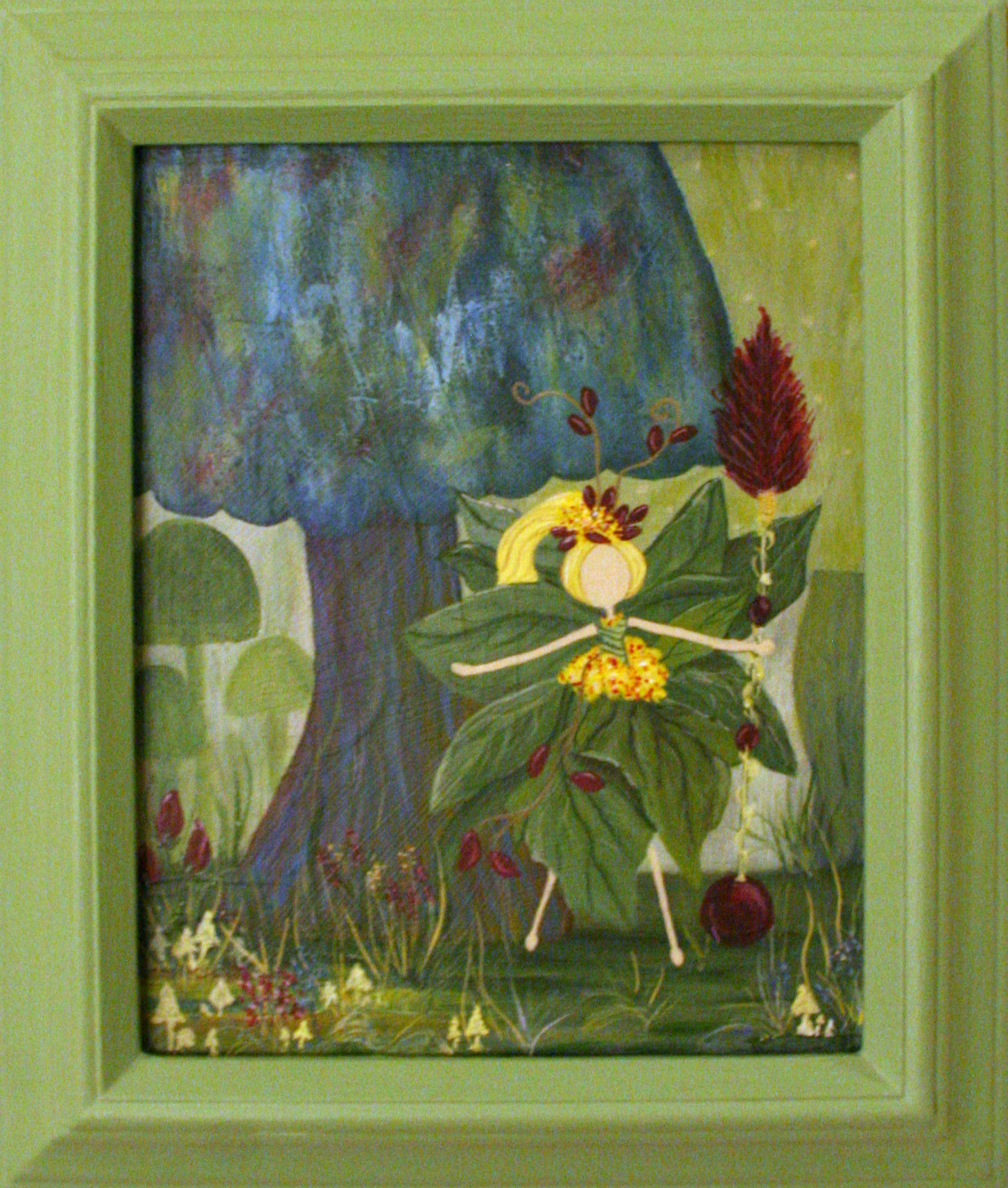 fairy painting with a mushroom